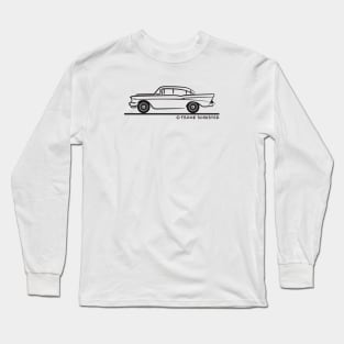 1957 Chevrolet Sedan Four Door Bel Air Long Sleeve T-Shirt